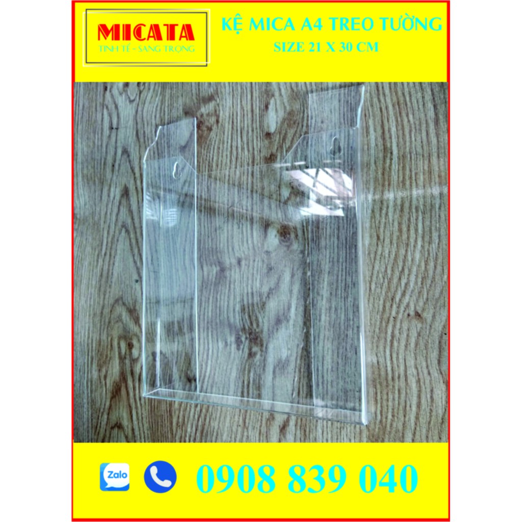 A4 KỆ MICA TREO TƯỜNG 